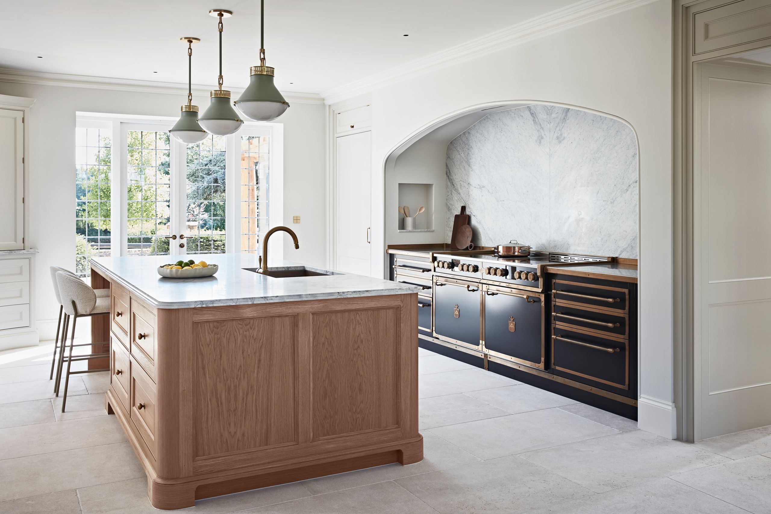 Image may contain: Indoors, Interior Design, Kitchen, Sink, Sink Faucet, and Kitchen Island