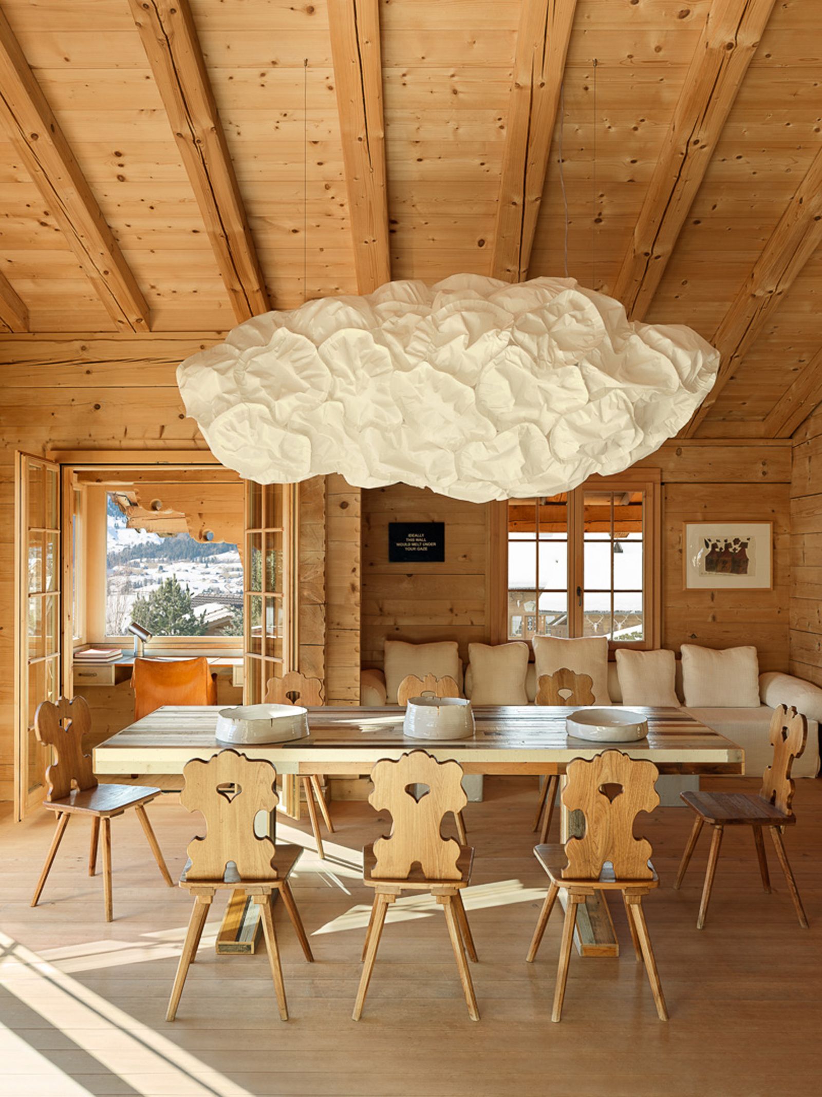 Image may contain Indoors Interior Design Dining Table Furniture Table Architecture Building Dining Room and Room