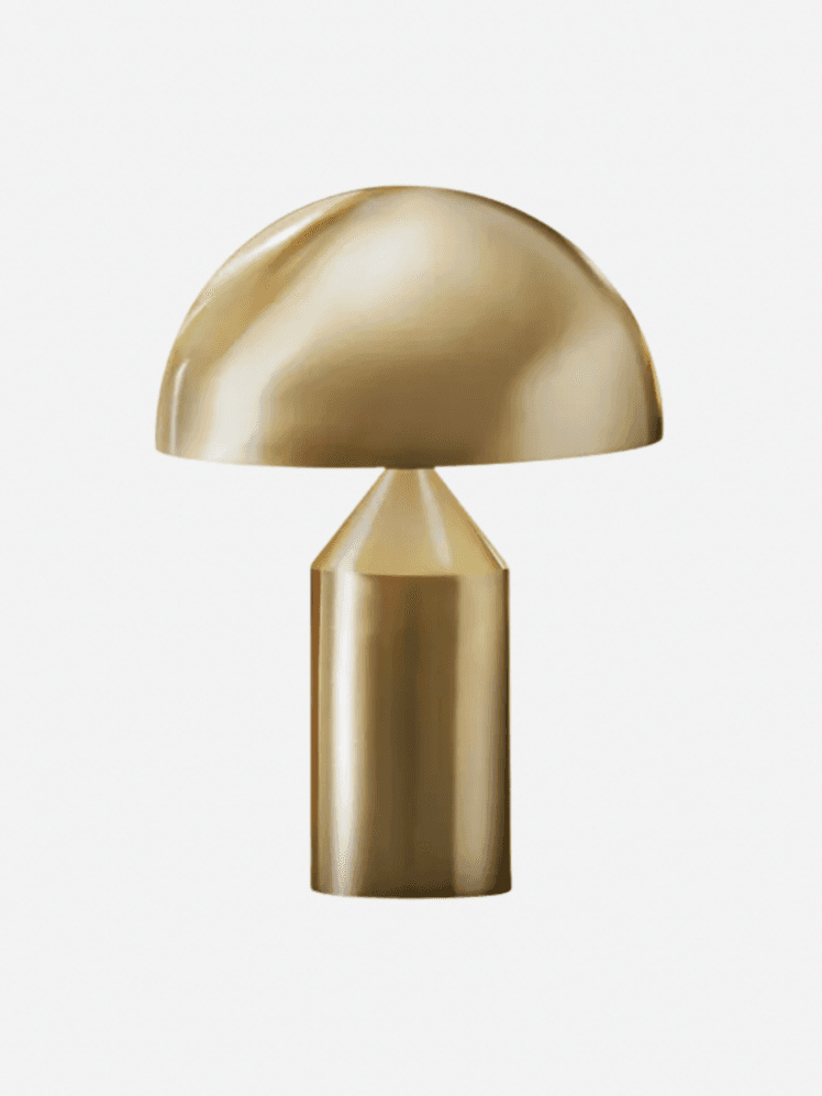 Image may contain: Lamp, Table Lamp, Bronze, and Lampshade