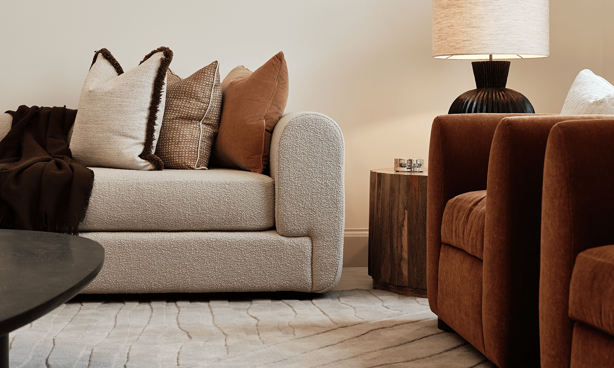 Image may contain: Couch, Furniture, Floor, Indoors, Interior Design, Cushion, Home Decor, Architecture, and Building