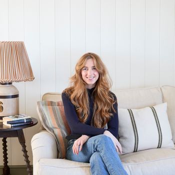 Image may contain: Person, Sitting, Lamp, Teen, Blonde, and Hair