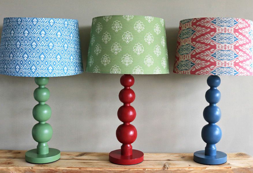 Image may contain: Lamp, Lampshade, and Table Lamp