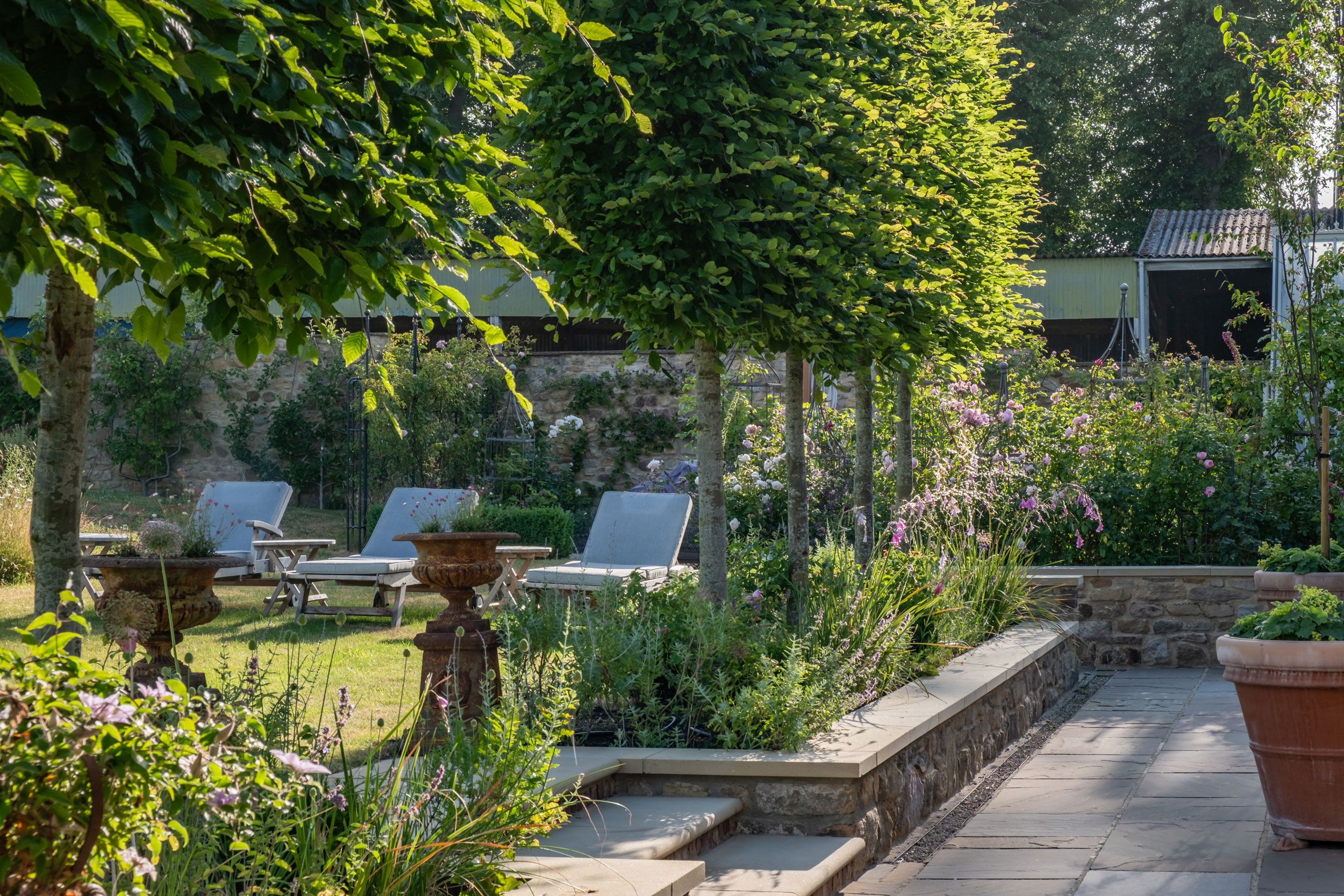 Image may contain: Garden, Nature, Outdoors, Backyard, Yard, Chair, Furniture, Grass, and Plant